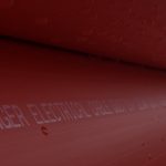 red electric cable ducting